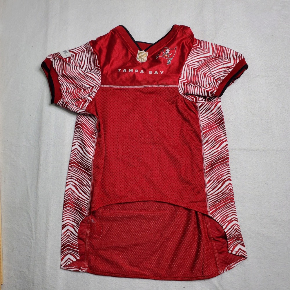 NFL Licensed Pet Jersey Tampa Bay Buccaneers Red Zebra Print Size XXL